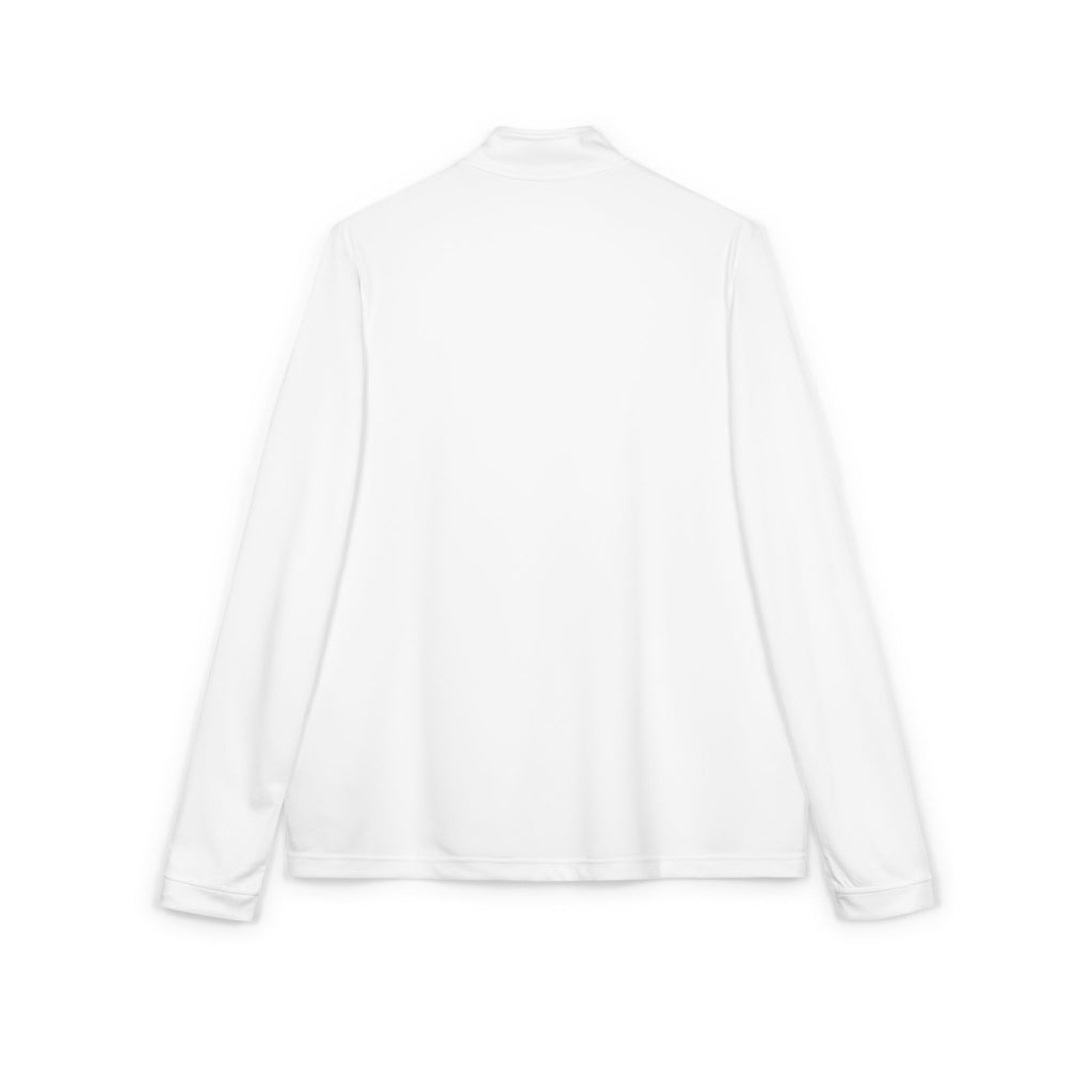 Embroidered Quarter-Zip Pullover — Minimalist White Adidas Pullover